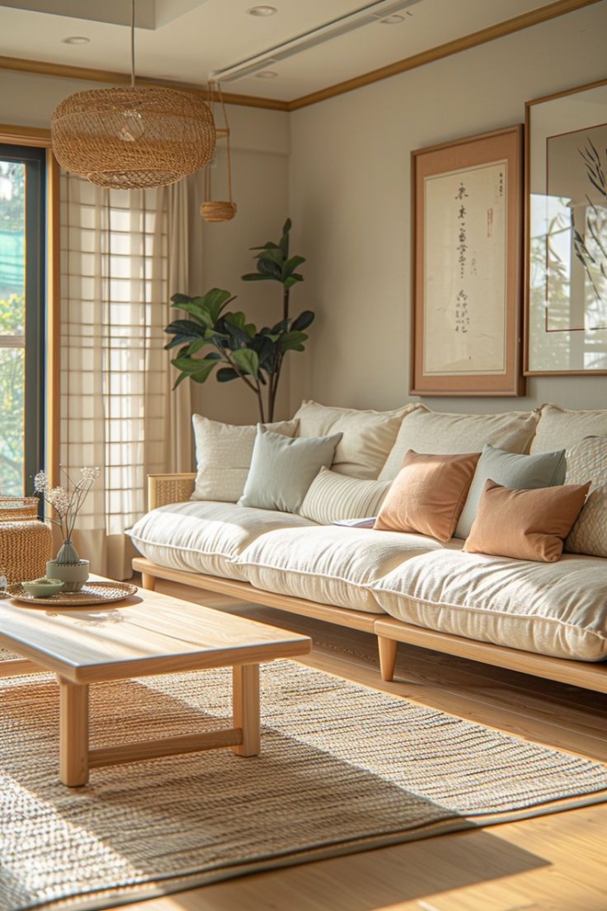 Phong cách Nhật Bản được ứng dụng trong phòng khách
